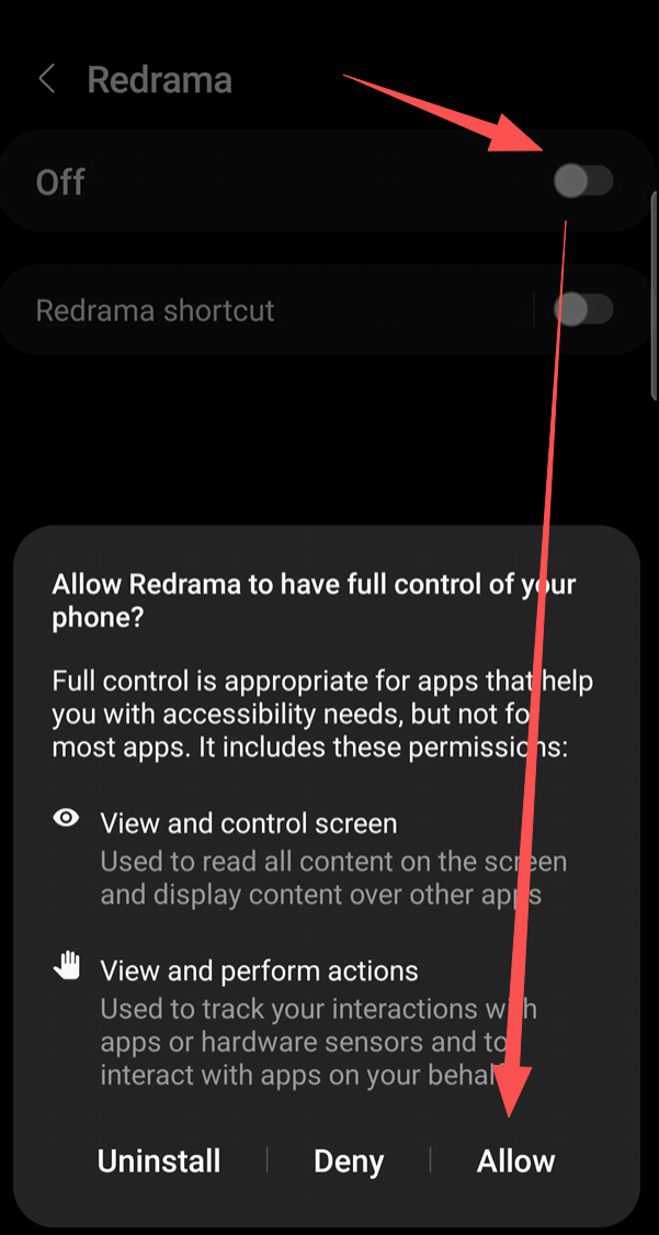 Tap Allow — setup complete!