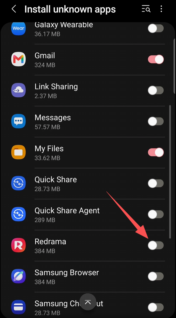Allow installs from your browser